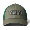 Yeti Camo Logo Badge Trucker Cap - Olive