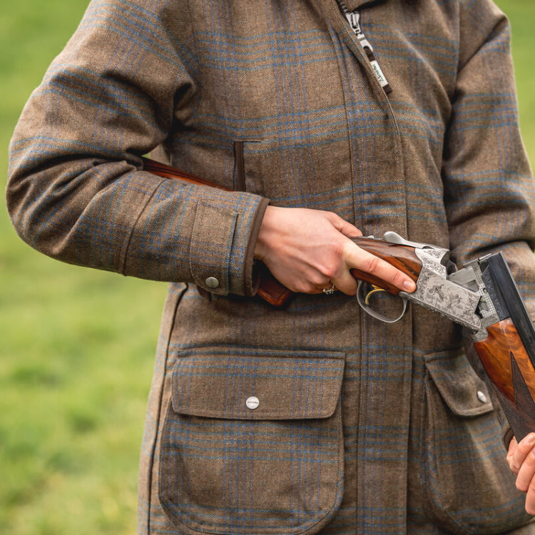 Schoffel Ladies Ptarmigan Tweed Coat - Iona Tweed