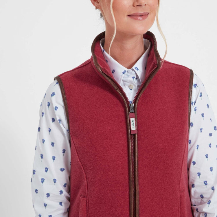 Schoffel Ladies Lyndon II Fleece Gilet - Pomegranate