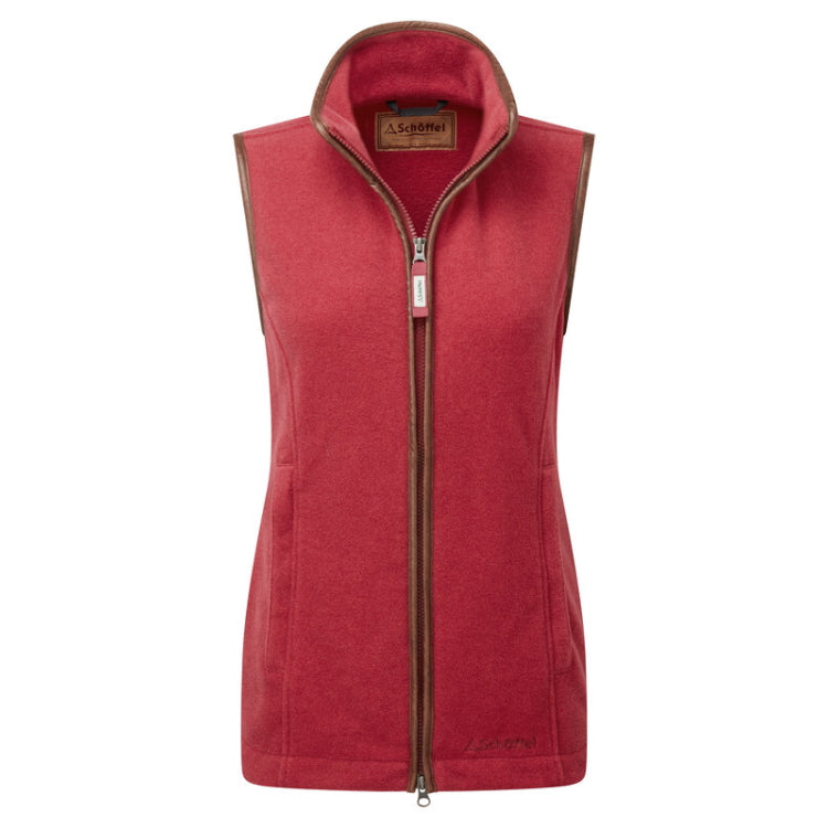 Schoffel Ladies Lyndon Fleece Gilet - Pomegranate