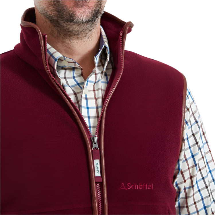 Schoffel Oakham Fleece Gilet - Claret