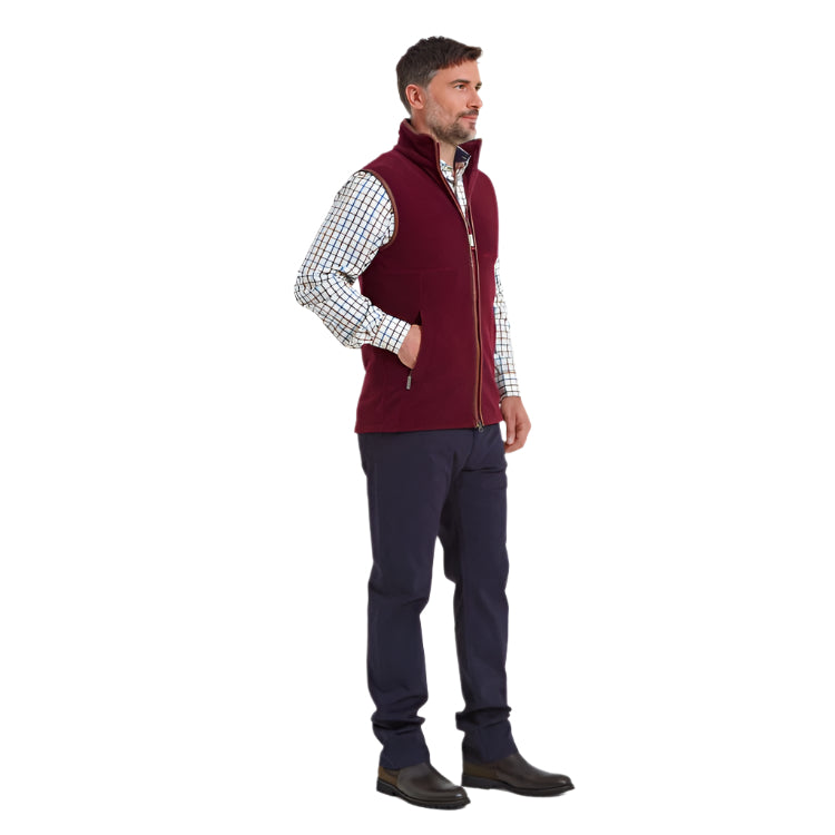 Schoffel Oakham Fleece Gilet - Claret