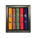 John Norris Country Luxury Cotton Gift Boxed Hankies - Pheasant