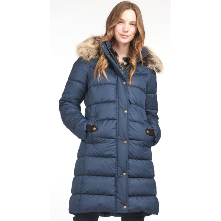 Barbour Ladies Rustington Quilted Jacket - Navy-Classic