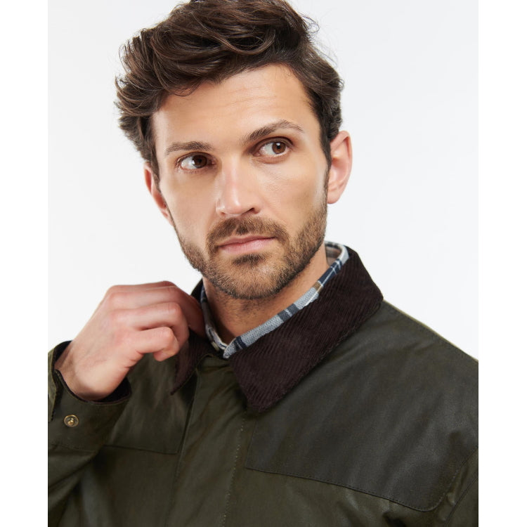 Barbour Findon Wax Jacket - Archive Olive - John Norris