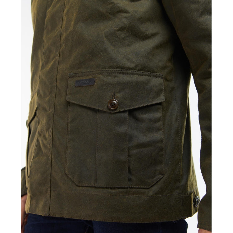 Barbour Sheldon Wax Jacket - Olive