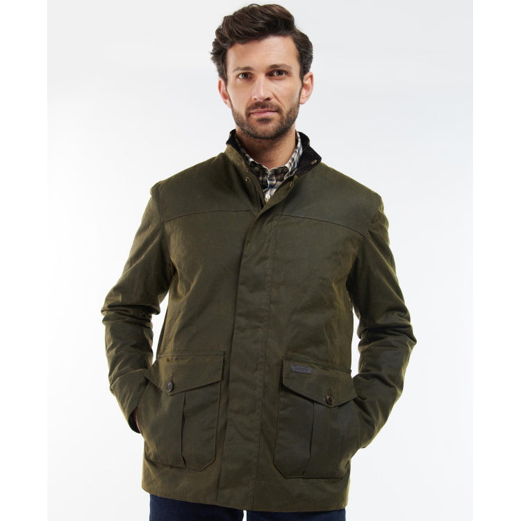 Barbour Sheldon Wax Jacket - Olive