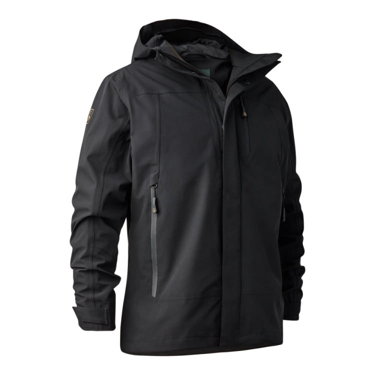 Deerhunter Sarek Shell Jacket with Hood - Black