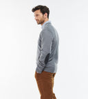 Barbour Loyton Merino V Neck Sweater - Grey Marl Size Medium