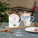 Sophie Allport Christmas Dogs Scene Mug