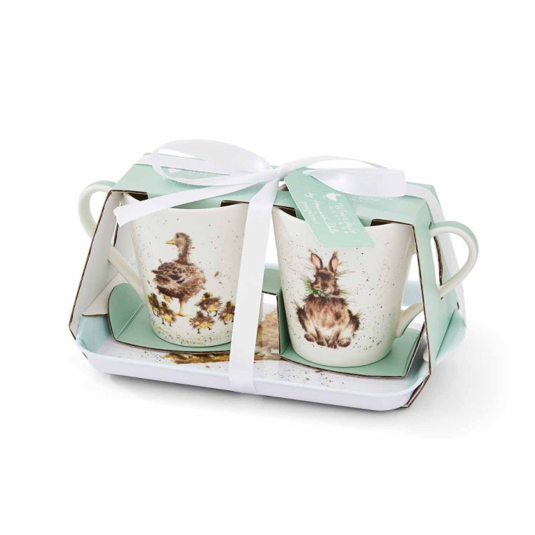 Wrendale Designs Fine Bone China Mug and Tray Set - Country Collection