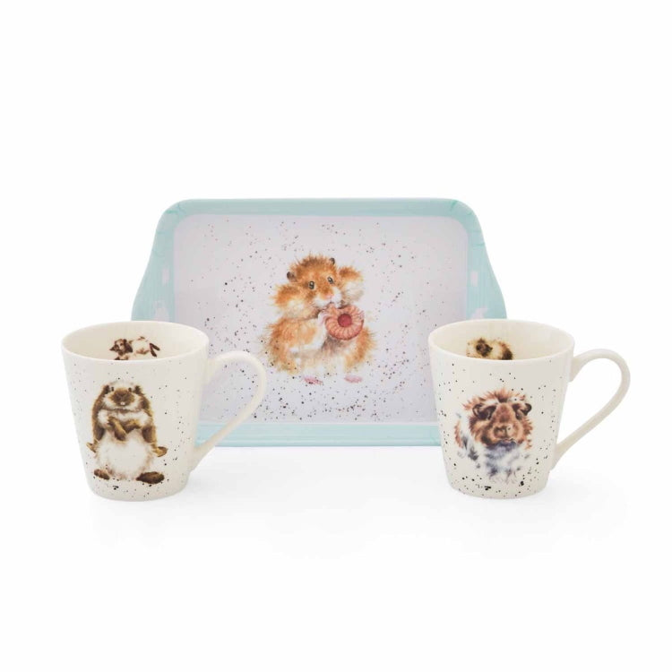 Wrendale Designs Fine Bone China Mug and Tray Set - Diet Starts Tomorrow