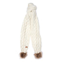 Barbour Ladies Cable Pom Scarf - Cloud 