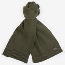 Barbour Carlton Fleck Beanie and Scarf Gift Set - Olive