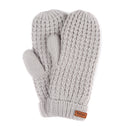 Barbour Ladies Fleece Lined Mitts - Ice White