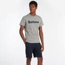 Barbour Logo Tee Shirt - Grey Marl