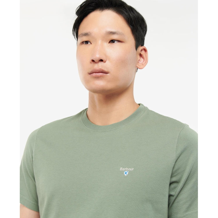 Barbour Tartan Aboyne Sports Tee Shirt - Agave Green