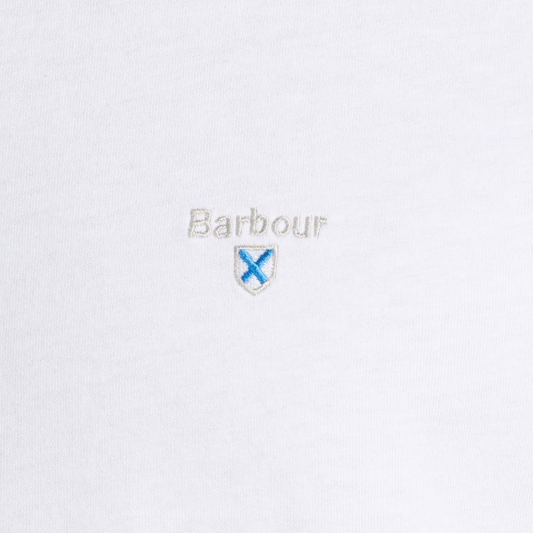 Barbour Tartan Aboyne Sports Tee Shirt - White