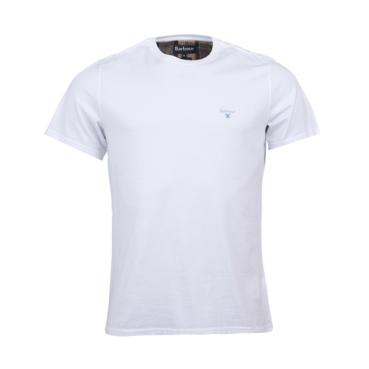 Barbour Tartan Aboyne Sports Tee Shirt - White