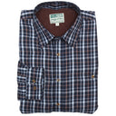 Hoggs of Fife Bark Micro Fleece Lined Shirt - Navy/Brown Check