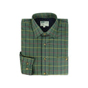 Hoggs of Fife Beech Micro Fleece Lined Shirt - Green Check