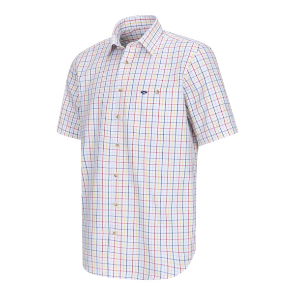 Hoggs of Fife Kessock Short Sleeve Check Shirt - Red/Yellow