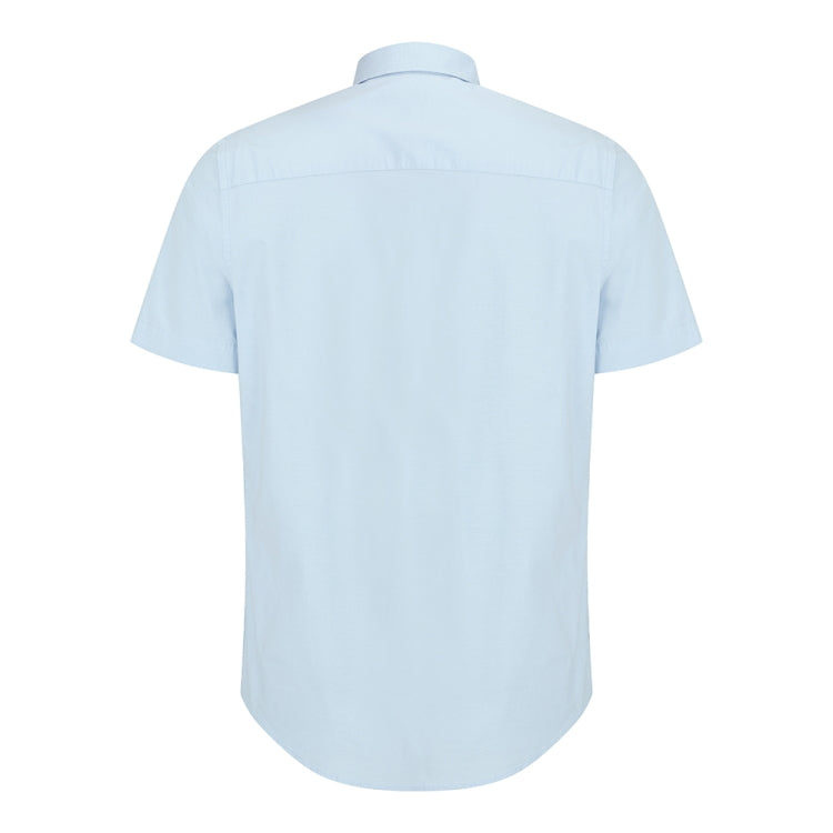 Hoggs of Fife Tolsta SS Cotton Stretch Plain Shirt - Blue