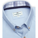 Hoggs of Fife Tolsta SS Cotton Stretch Plain Shirt - Blue