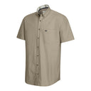 Hoggs of Fife Tolsta SS Cotton Stretch Plain Shirt - Olive