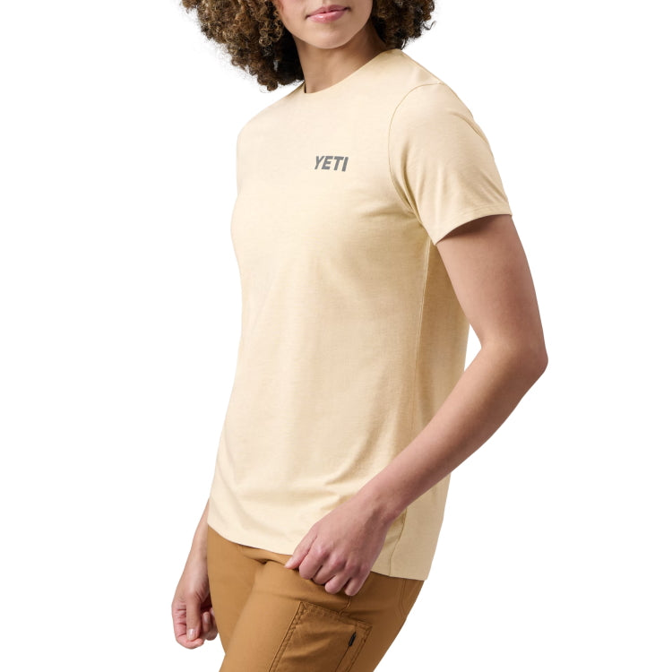 Yeti Ladies Mountain Bear T-Shirt - Heather Cream