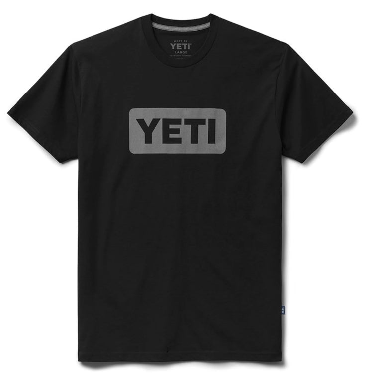 Yeti Logo Badge Premium Short Sleeve T-Shirt - Black/Grey