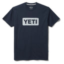 Yeti Logo Badge Premium Short Sleeve T-Shirt - Navy/White