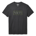 Yeti Camo Logo Badge Short Sleeve T-Shirt - Heather Charcoal