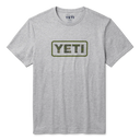 Yeti Camo Logo Badge Short Sleeve T-Shirt - Heather Grey