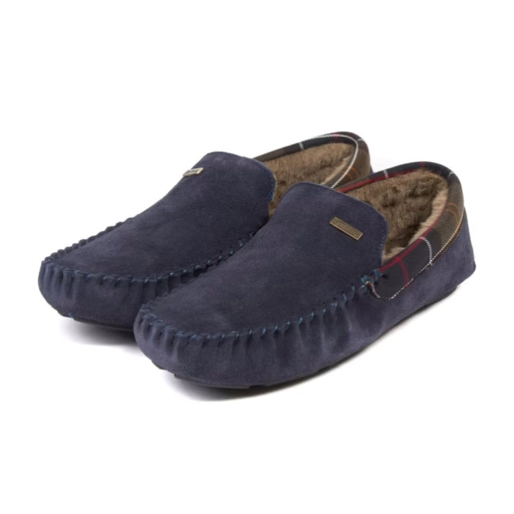 Barbour Monty Slippers - Navy Suede