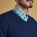 Barbour Alfreton V Neck Sweater - Blue