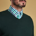 Barbour Alfreton V Neck Sweater - Green