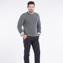 Barbour Cotton Twist Nelson Crew Neck Sweater - Navy