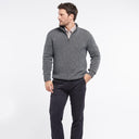 Barbour Cotton Twist Nelson Half Zip Sweater - Navy