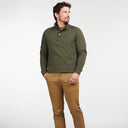 Barbour Essential Half Snap Neck Sweater - Dark Olive