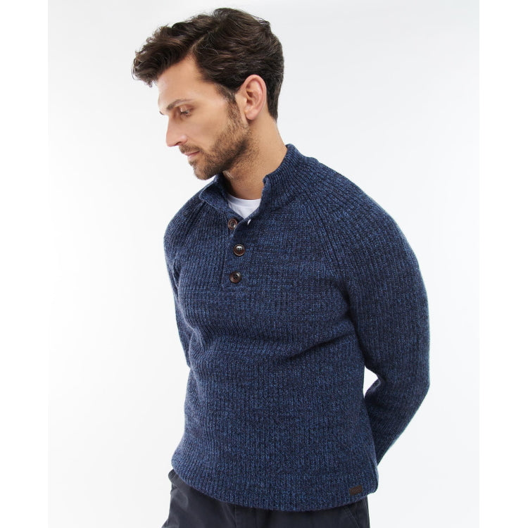 Barbour Horseford Half Button Jumper - Navy