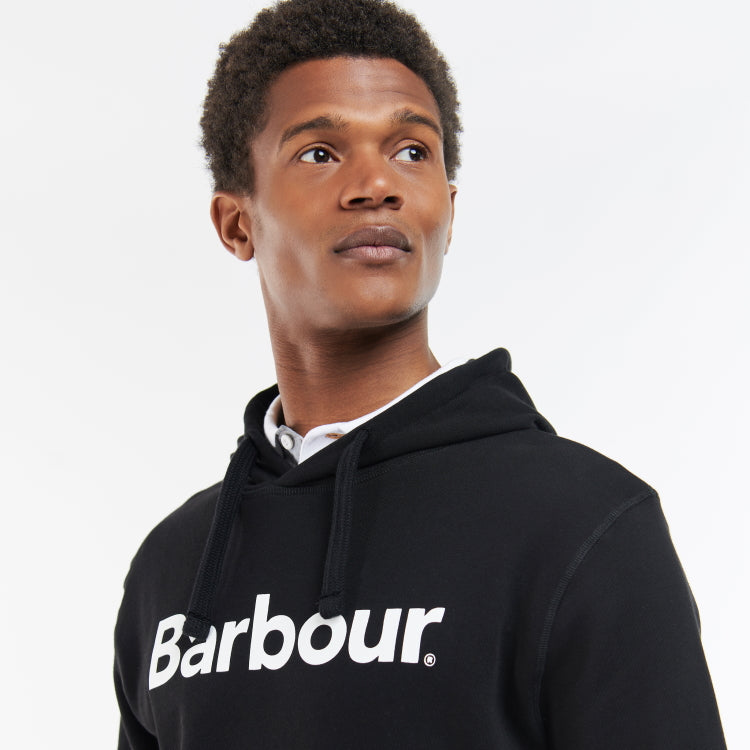 Barbour Logo Popover Hoodie - Black