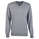 Barbour Loyton Merino V Neck Sweater - Grey Marl