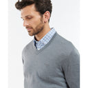 Barbour Loyton Merino V Neck Sweater - Grey Marl