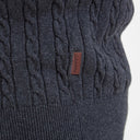 Schoffel Cotton Cashmere Cable 1/4 Zip Jumper - Charcoal