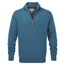 Schoffel Cotton/Cashmere 1/4 Zip Jumper - Dark Teal