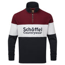 Schoffel Unisex Exeter Heritage 1/4 Zip Sweater - Bordeaux