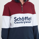 Schoffel Unisex Exeter Heritage 1/4 Zip Sweater - Bordeaux