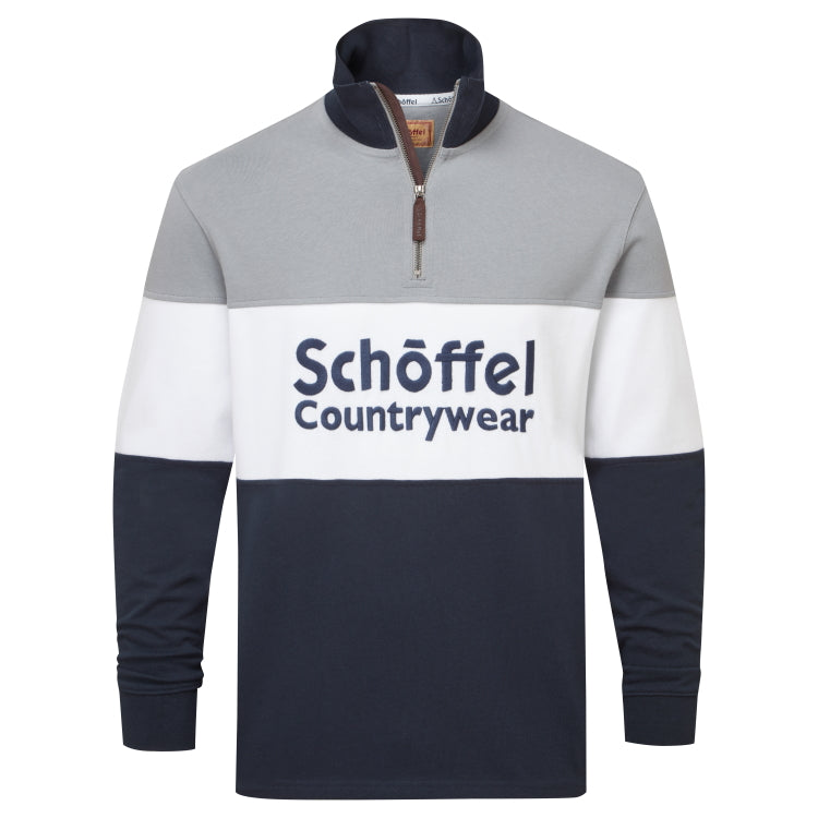 Schoffel Unisex Exeter Heritage 1/4 Zip Sweater - Grey