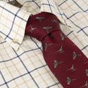 Jack Pyke Pheasant Silk Tie - Burgundy